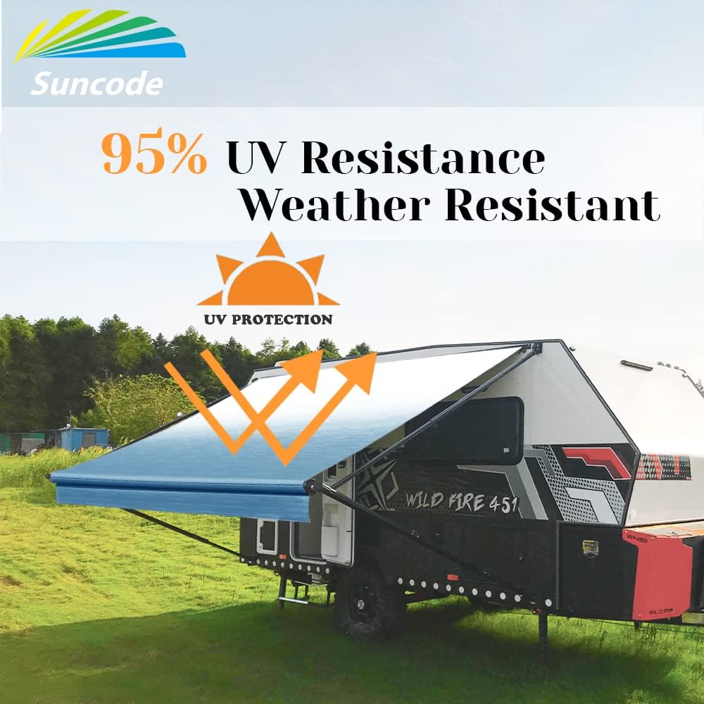 18 Feet Blue Shale Vinyl RV Awning Replacement W27068