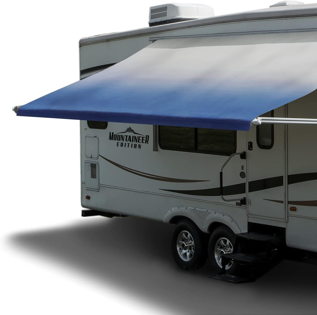 13' Slate Blue Fade Premium Vinyl RV Awning Fabric Replacement K535