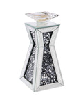 Clear Glass and Wood Candle Holder, Set of Two X17261