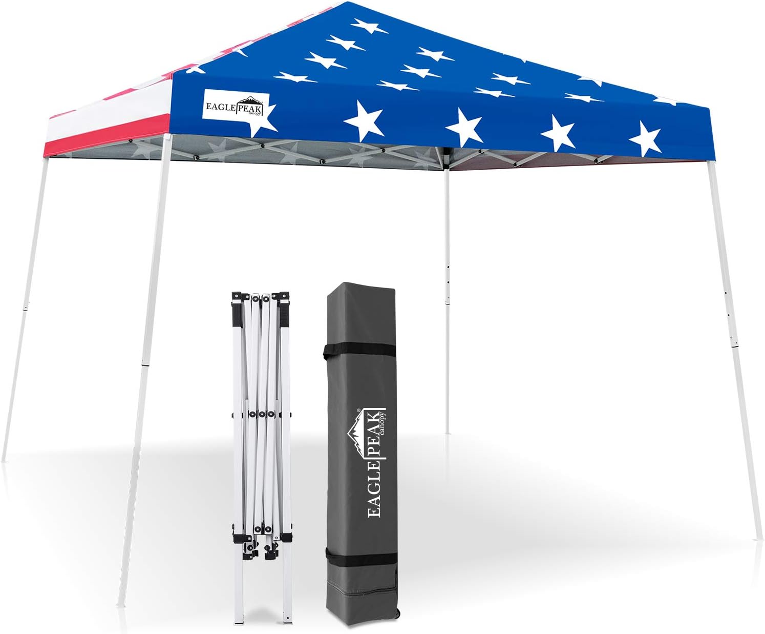 10' x 10' Slant Leg Pop-up Canopy Tent White C555