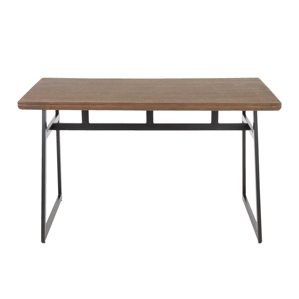 Vintage White Espresso Industrial Dining Table K29395