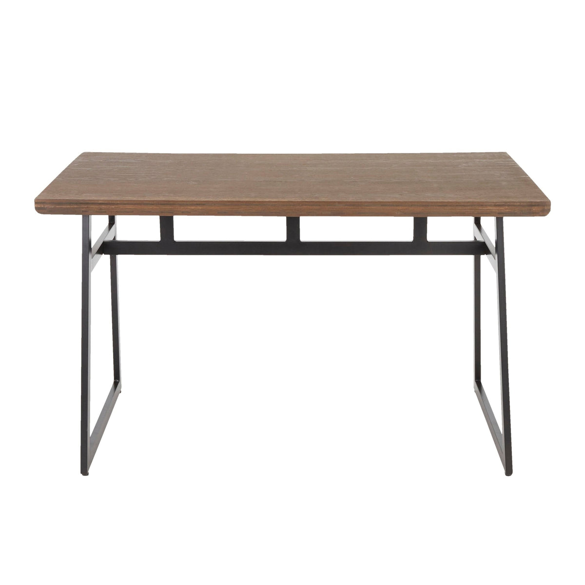 Vintage White Espresso Industrial Dining Table K29395