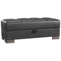 Black PU Lounge Sectional Ottoman L61263