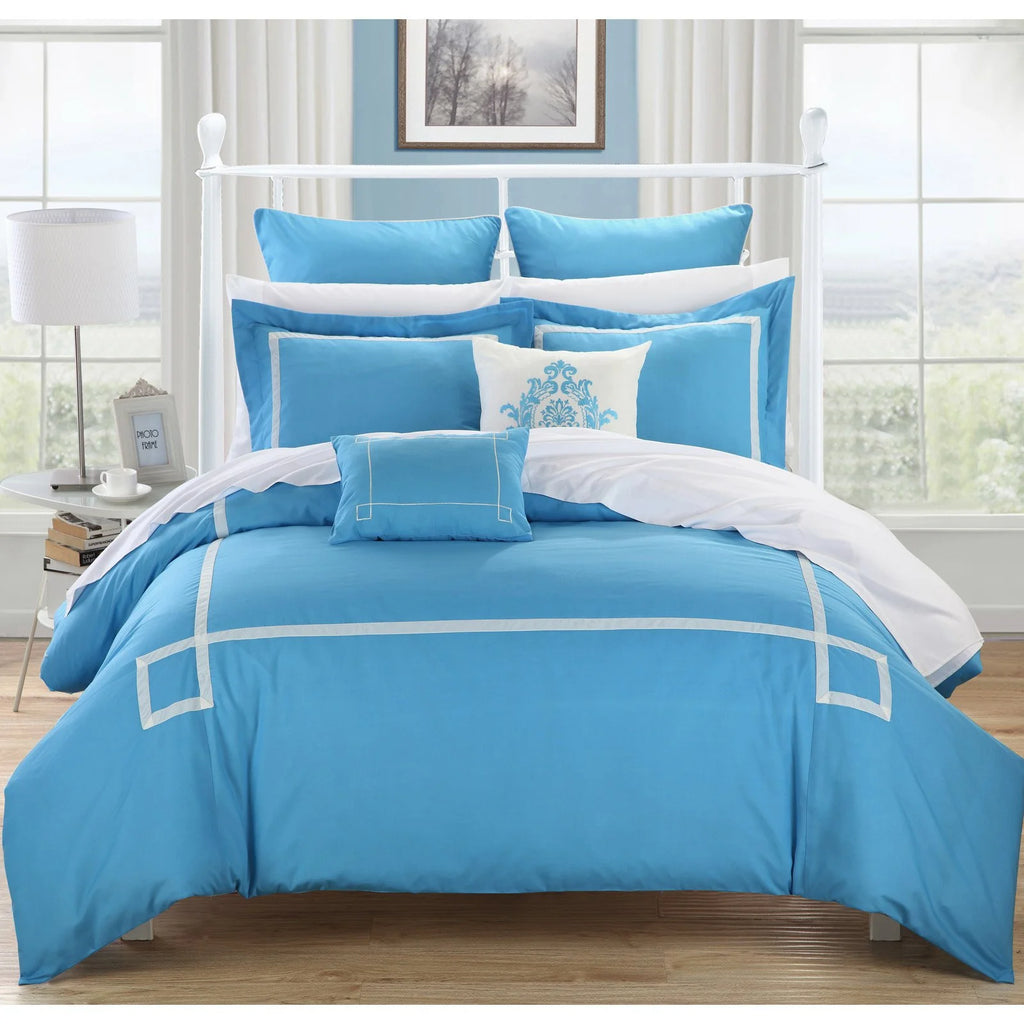 Yellow 11 Piece Embroidered Comforter Set with Sheet Set Queen Size Z25542