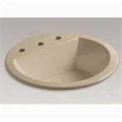Drop-In Round Bathroom Sink with Overflow A59166