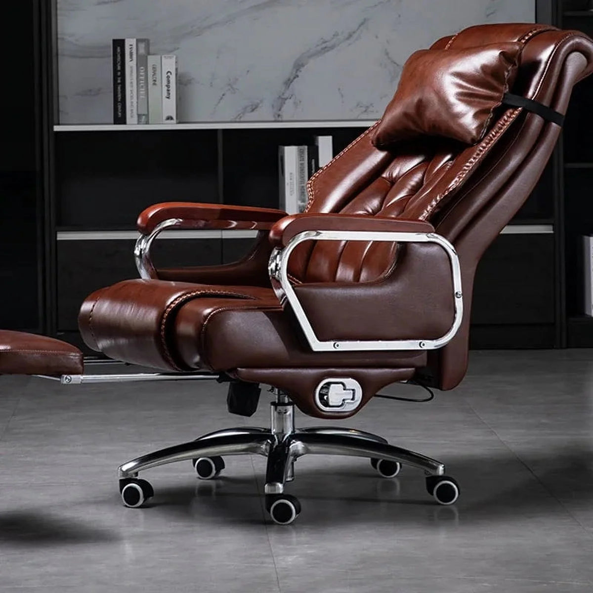 Leather Swivel Recliner Office Chair X40484