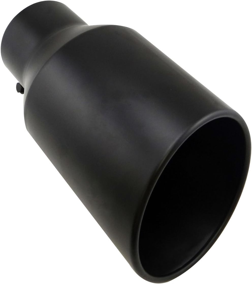 Black Stainless Steel Slant Cut Exhaust Tip Pack of 2 Y16490