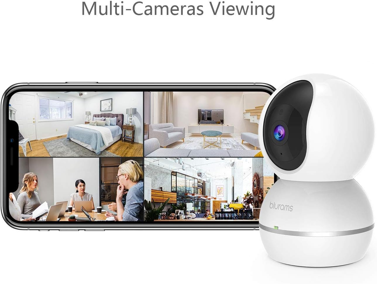 1080p Dome Security Camera PTZ Surveillance System with Night Vision Two-Way Audio Pack of 2 O146