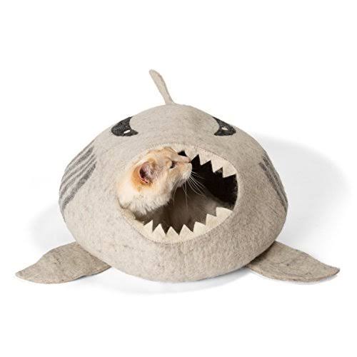 Grey Wool Cat Cave Bed M47262