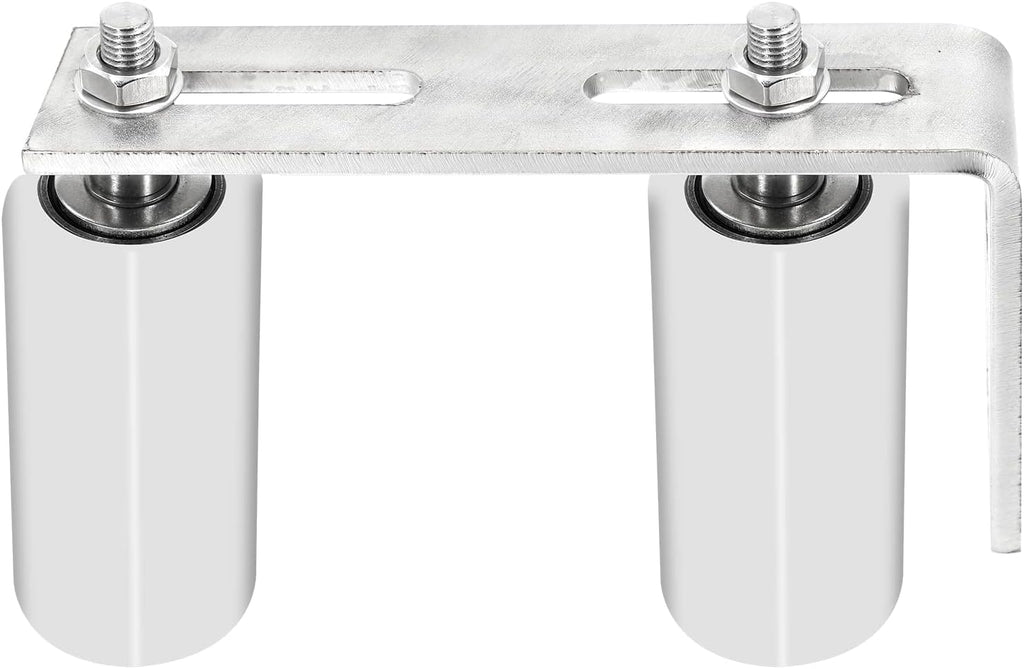 3.9 inch Pack of 2 Sliding Gate Hardware Nylon Rollers Zinc Bracket F3996