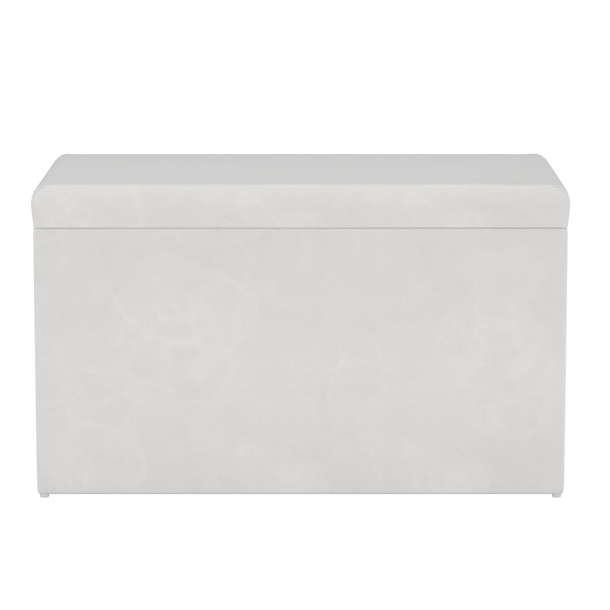 White Velvet Storage Bench Q956356