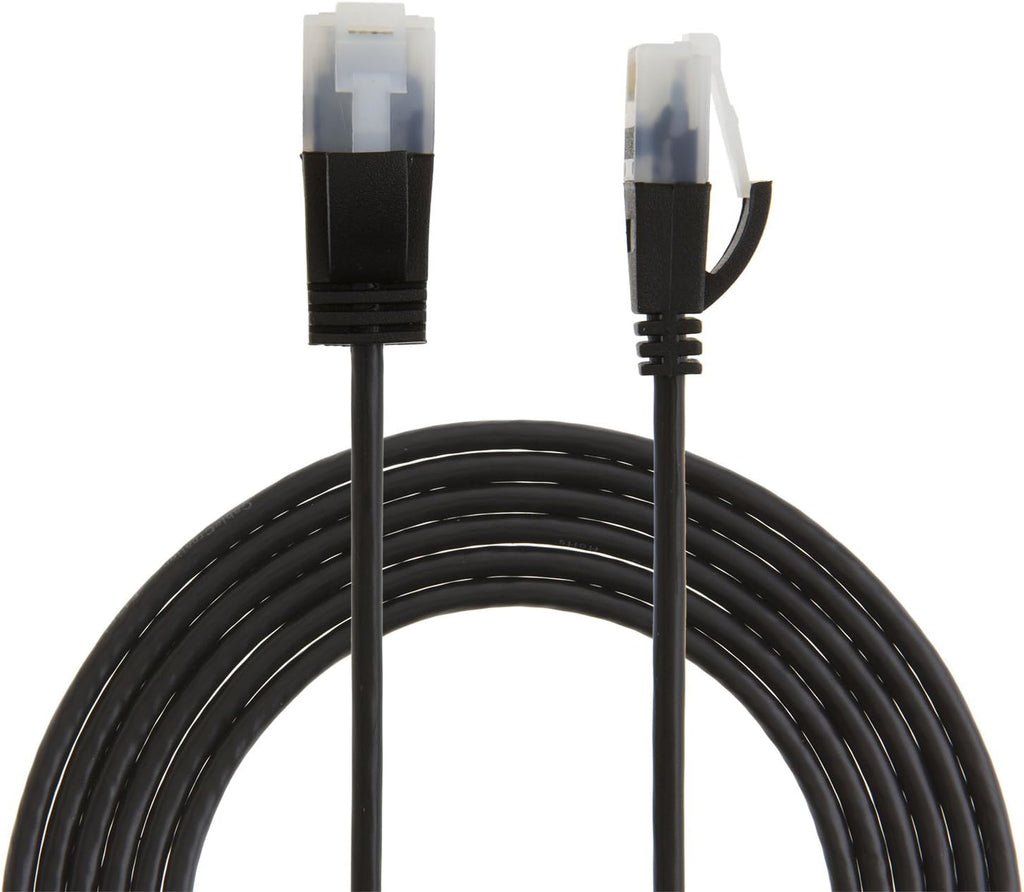 Ultra Thin Cat6a Ethernet Patch Cable, 2-Pack, 6.6ft, Black S329569