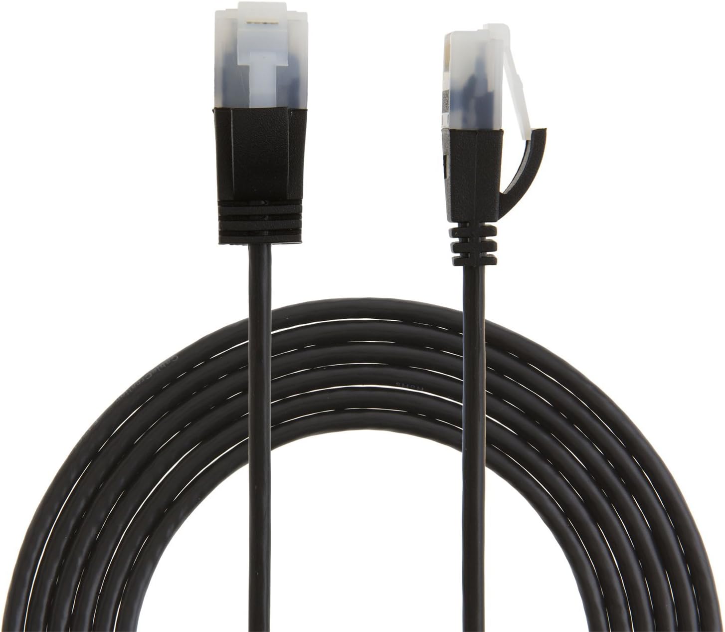 Ultra Thin Cat6a Ethernet Patch Cable, 2-Pack, 6.6ft, Black S329569