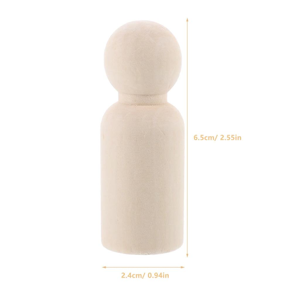 50pcs Unfinished Wooden Peg Dolls U900