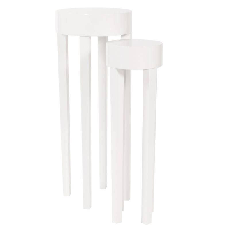 Glossy White Stiletto Tables (Set of 2) U85429