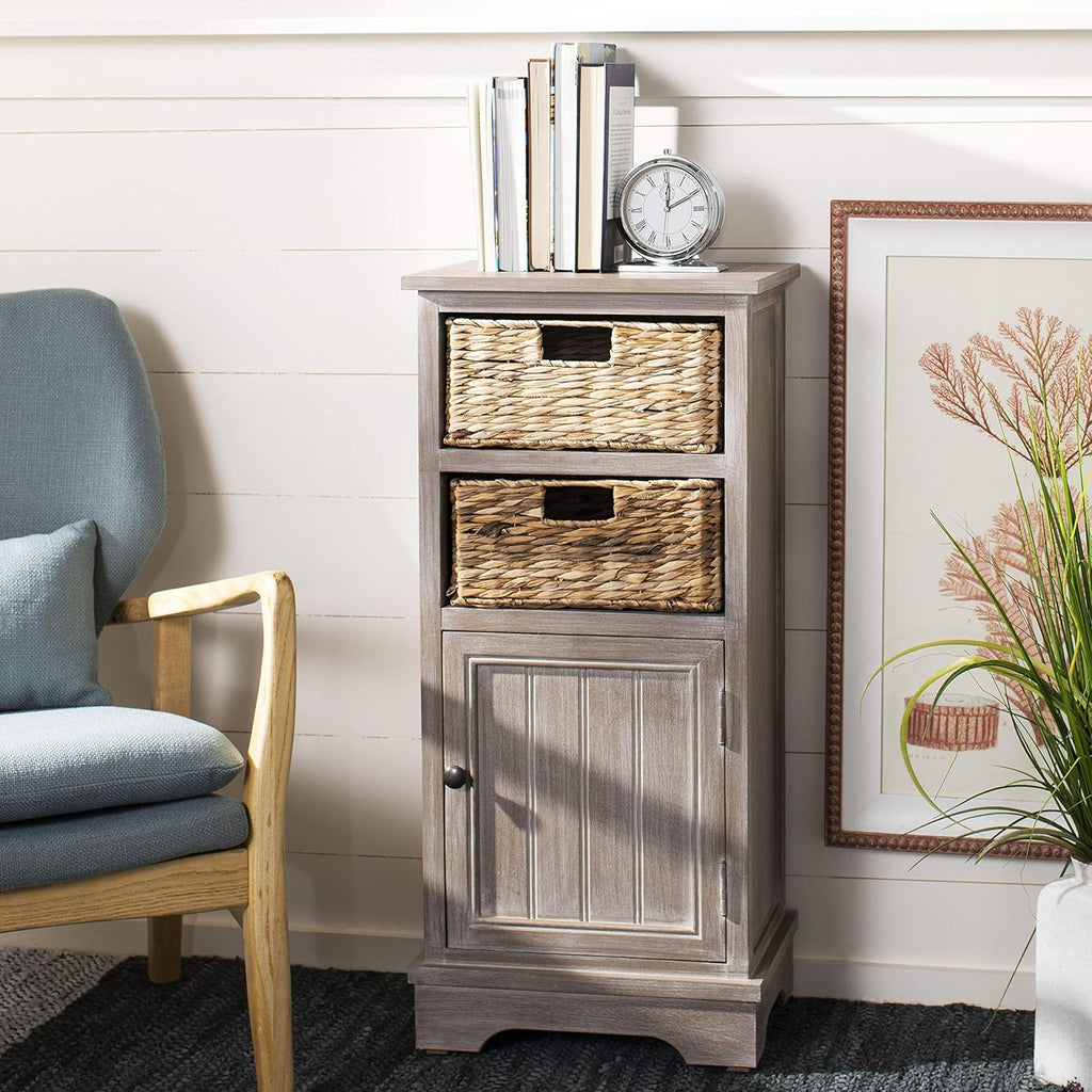 Distressed Black Cabinet Q9308