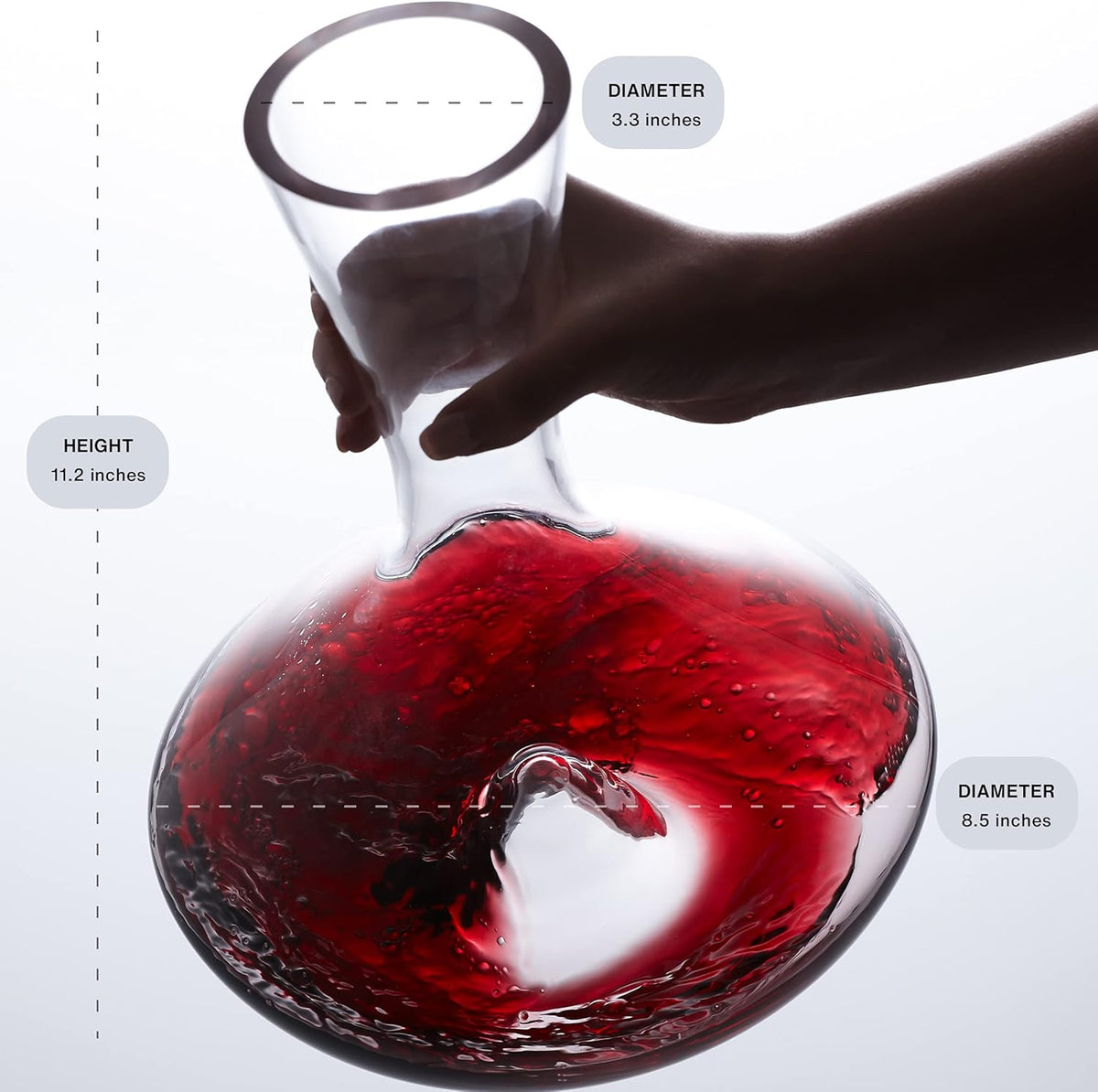 Wine Decanter with Silicone Stopper Lid Pack of 2 I92475
