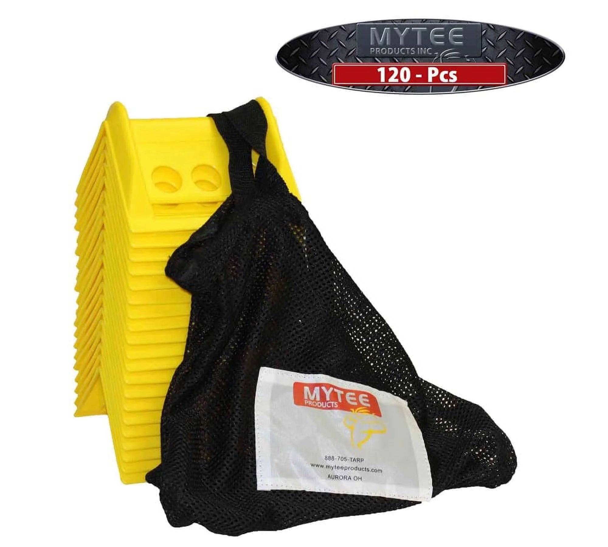 120 Pack Yellow 4" Flatbed Edge Protectors with Carrying Case L7986