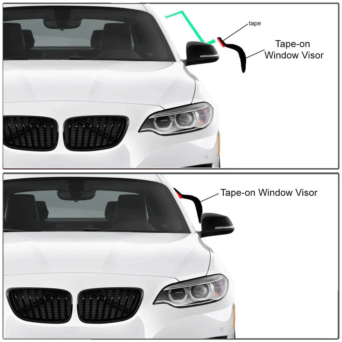 Acrylic Window Visor Sun Rain Deflector Guard W384