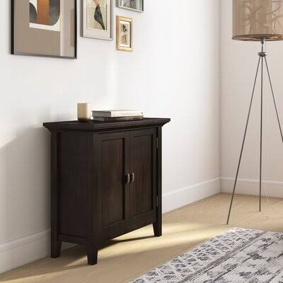 2 Door Low Storage Accent Cabinet Brunette Brown F232225