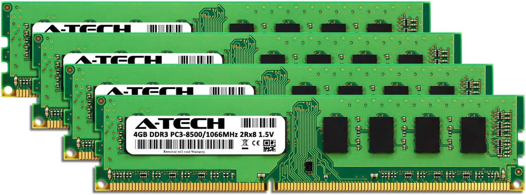 16GB (4 x 4GB) DDR3 1066MHz PC3-8500 Non-ECC DIMM Memory Kit B63343