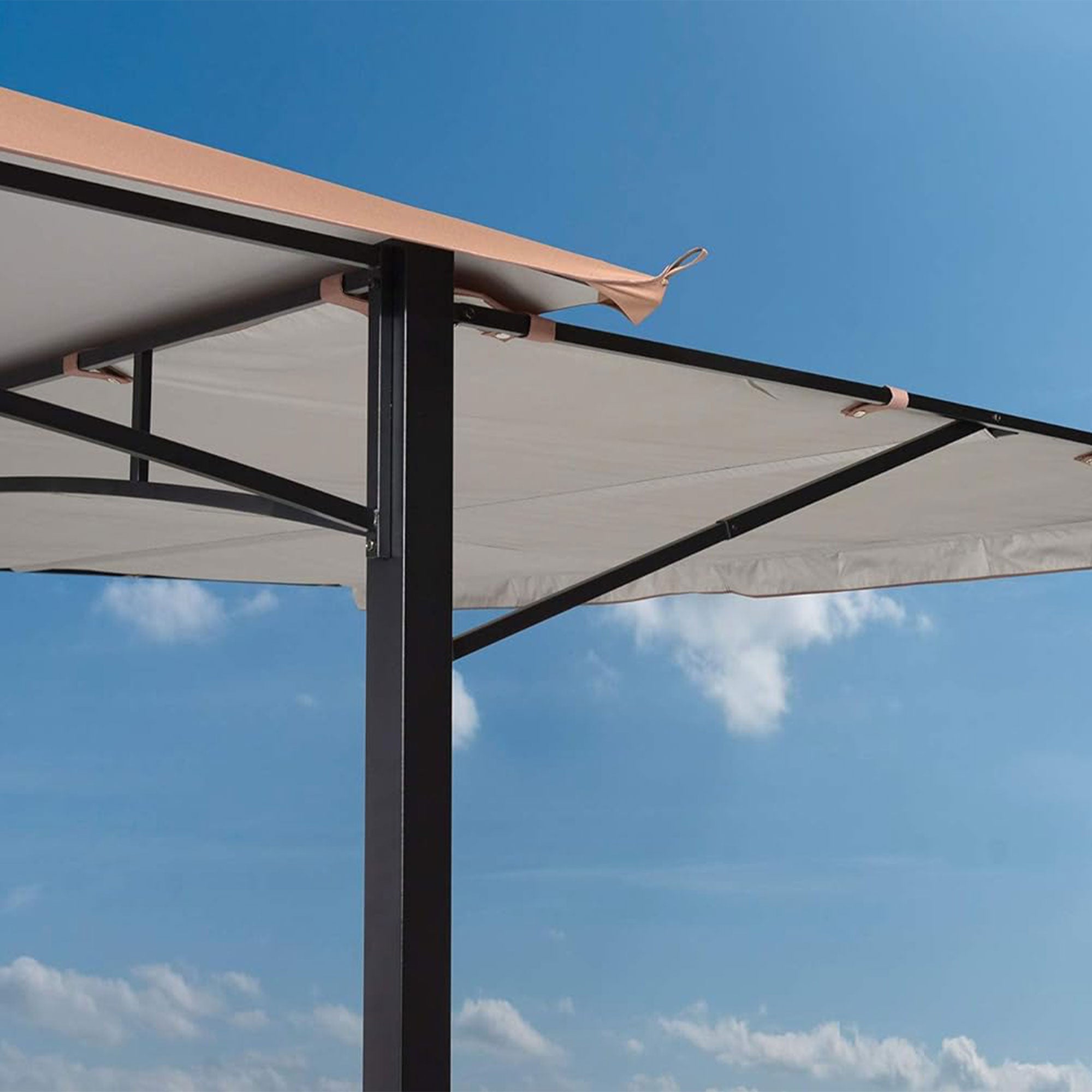 Redwood Gazebo with Retractable Awning B1681