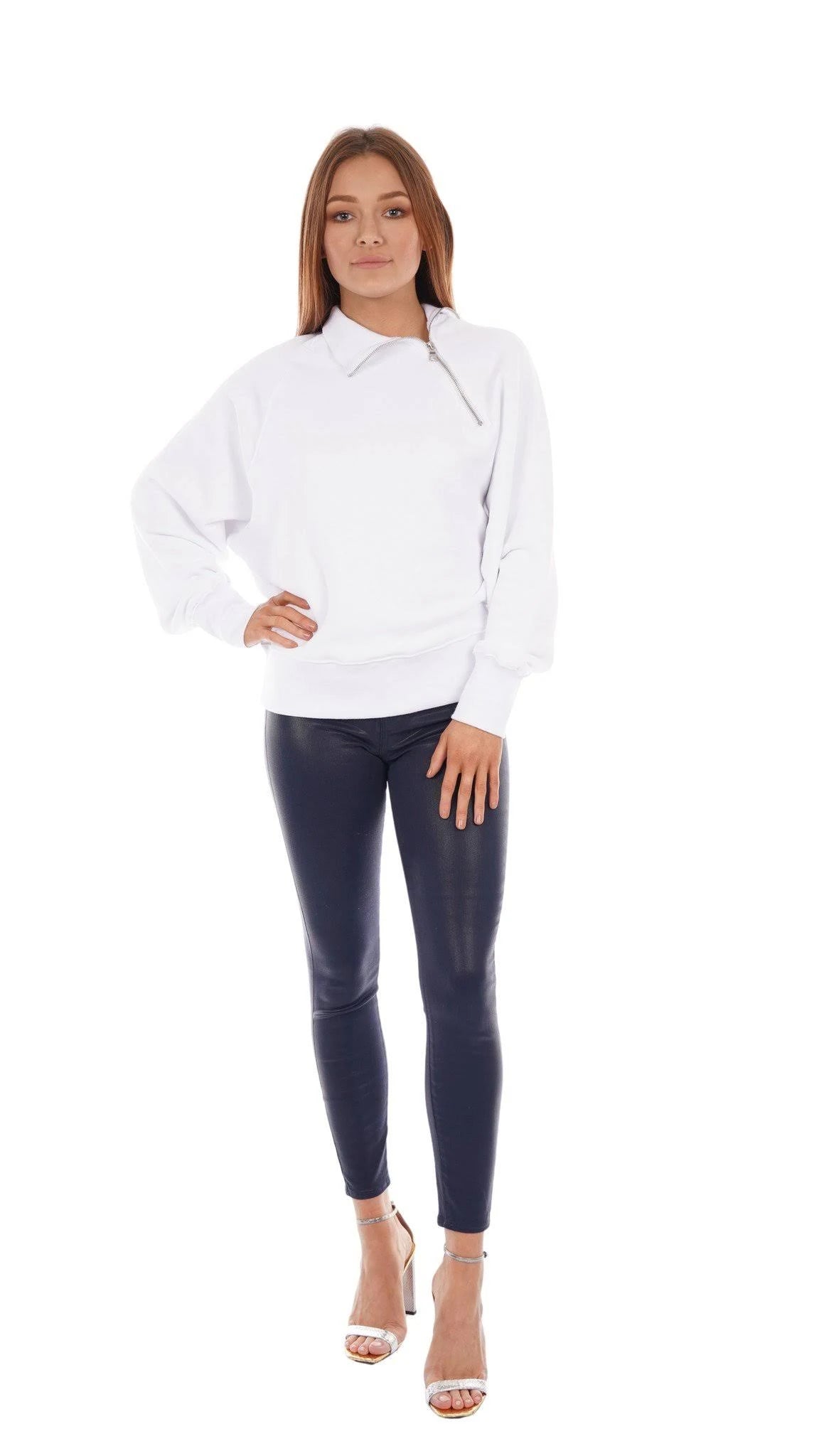 Navy Coated High Rise Skinny Jean L52470