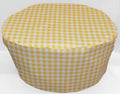Yellow & White Checked Gingham Slow Cooker Cover Q2759