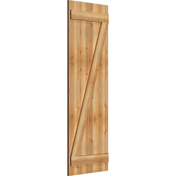 Rough Sawn Western Red Cedar Board-n-Batten Shutters with Z-Bar N937