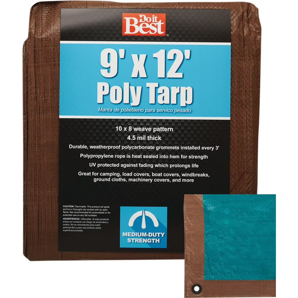 Woven 9 Ft. x 12 Ft. Medium Duty Poly Tarp V65939