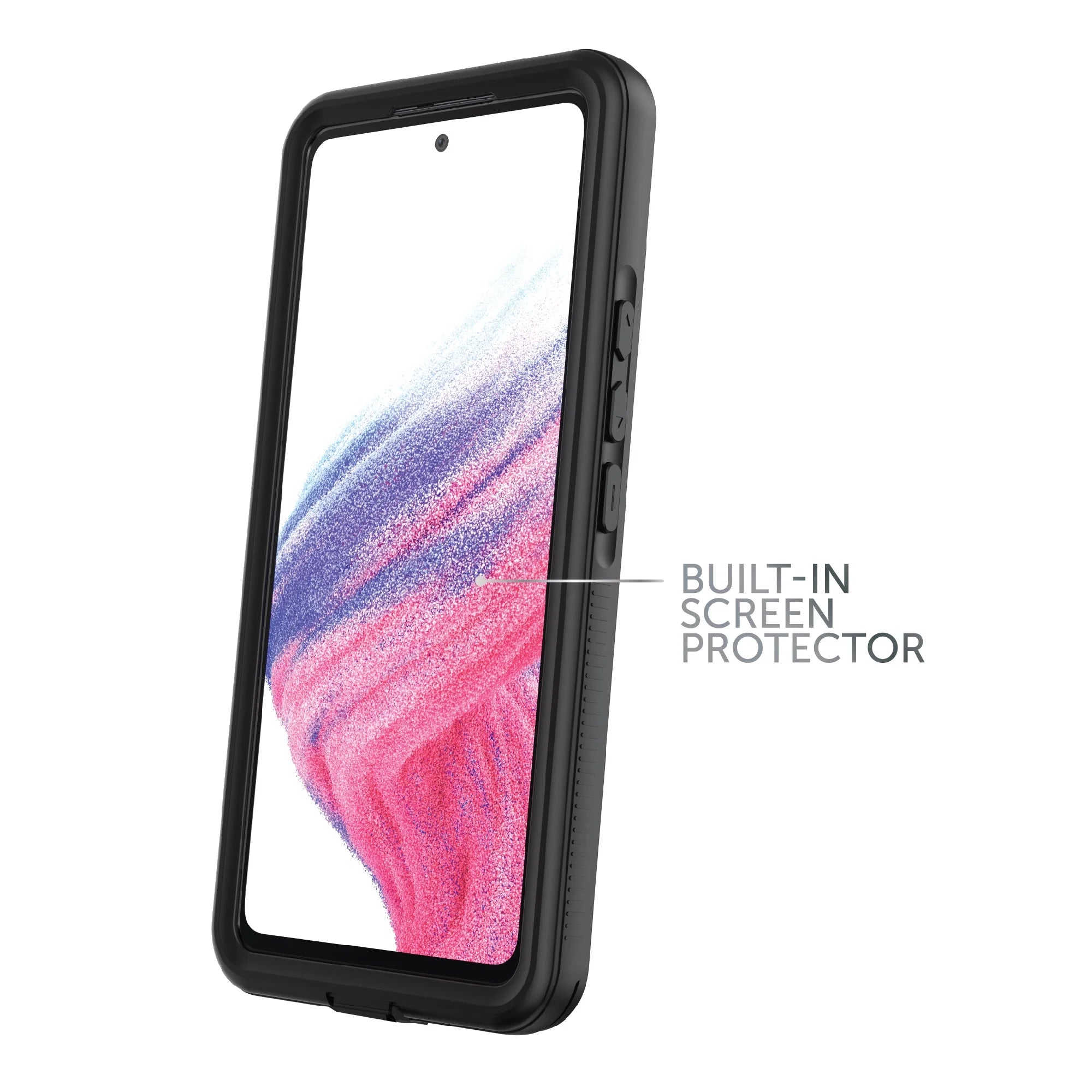Black/Clear Waterproof Phone Case for Samsung Galaxy A53 5G Y66260