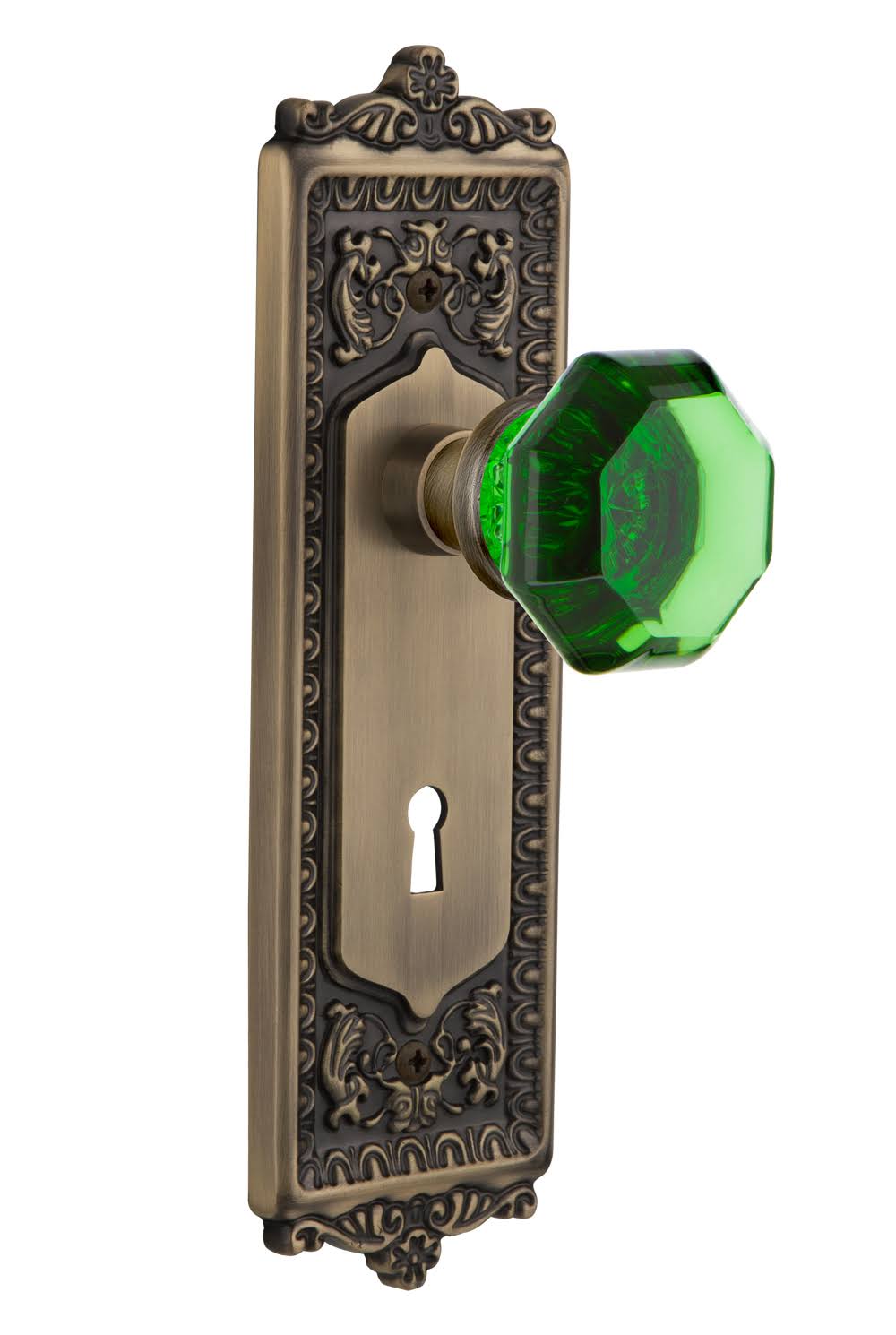 Emerald Waldorf / Antique Brass Interior Mortise Door Knob M87545