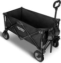 Orange Folding Utility Wagon Cart with 2 Cup Holders and Big Brake Wheels V88088