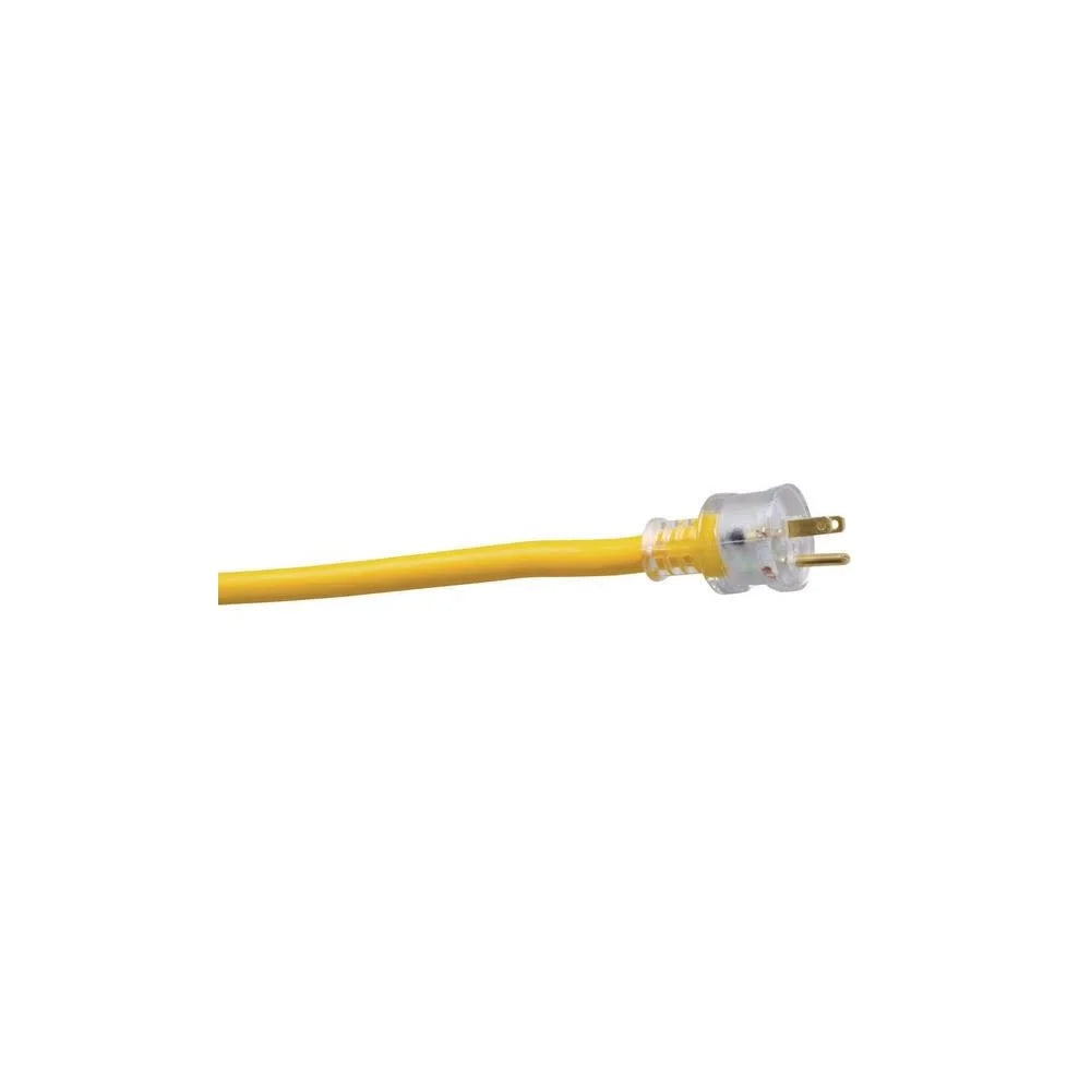 50' 12/3 Gauge Yellow Extension Cord J95053