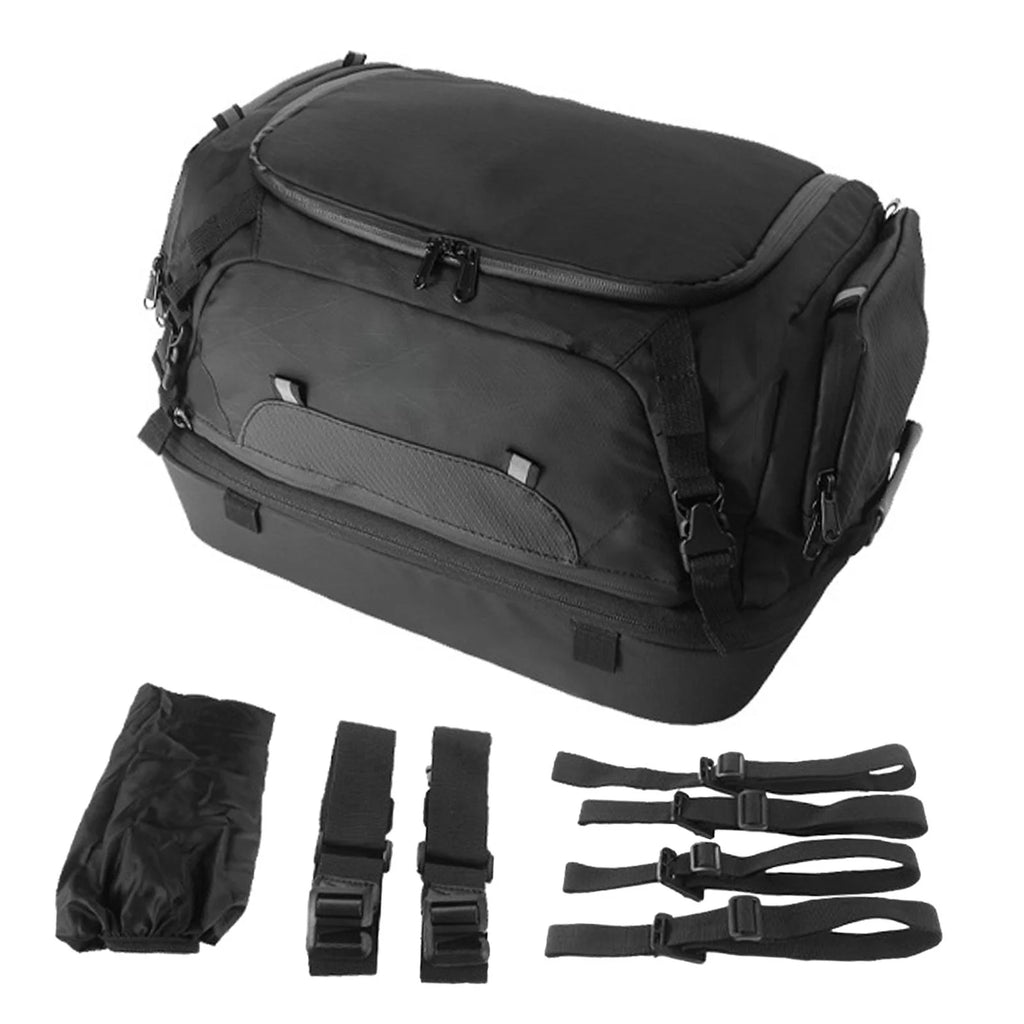 Black Waterproof Motorcycle Tail Bag R272365