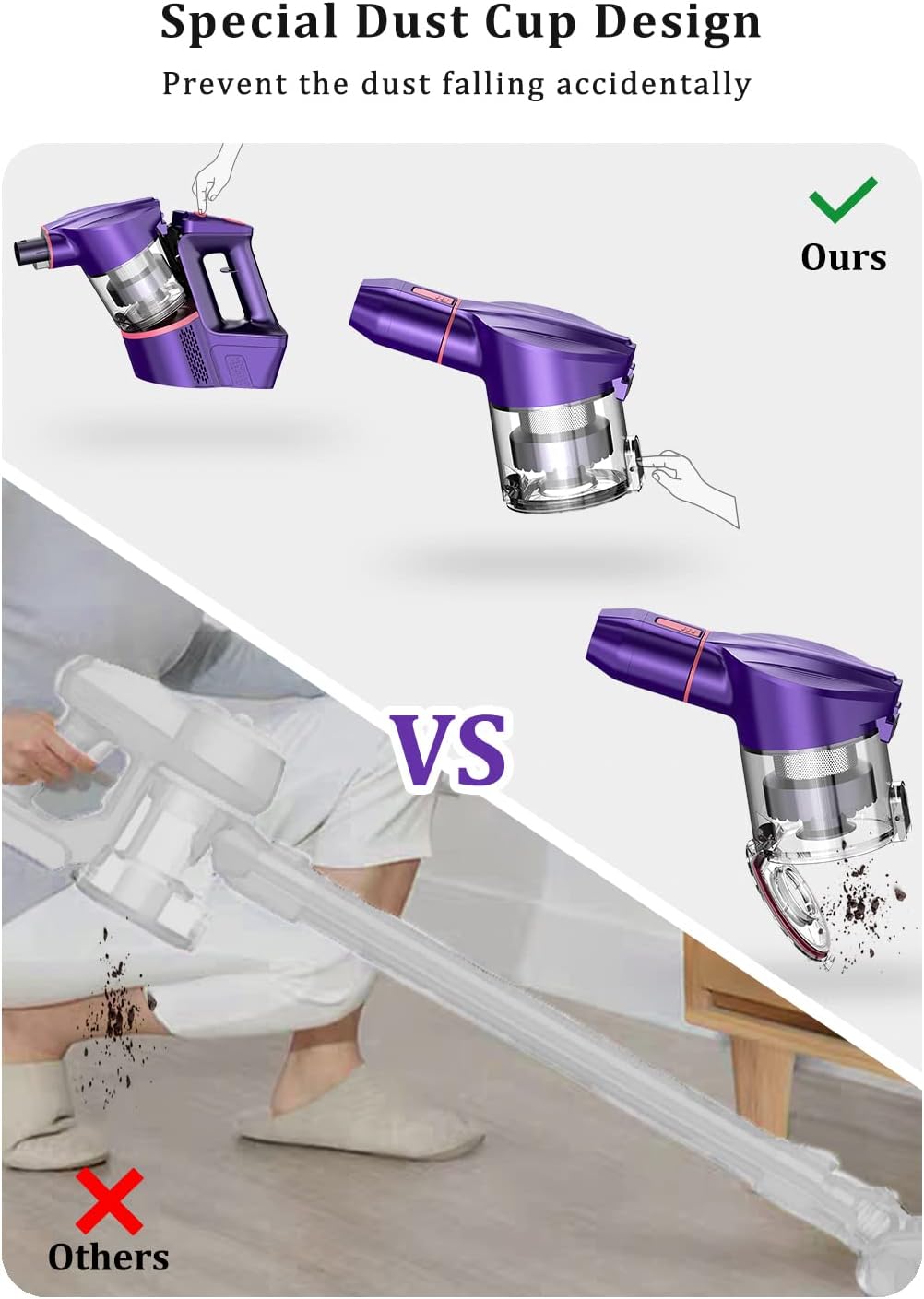 Stick Vacuum Cleaner with Detachable Battery X275