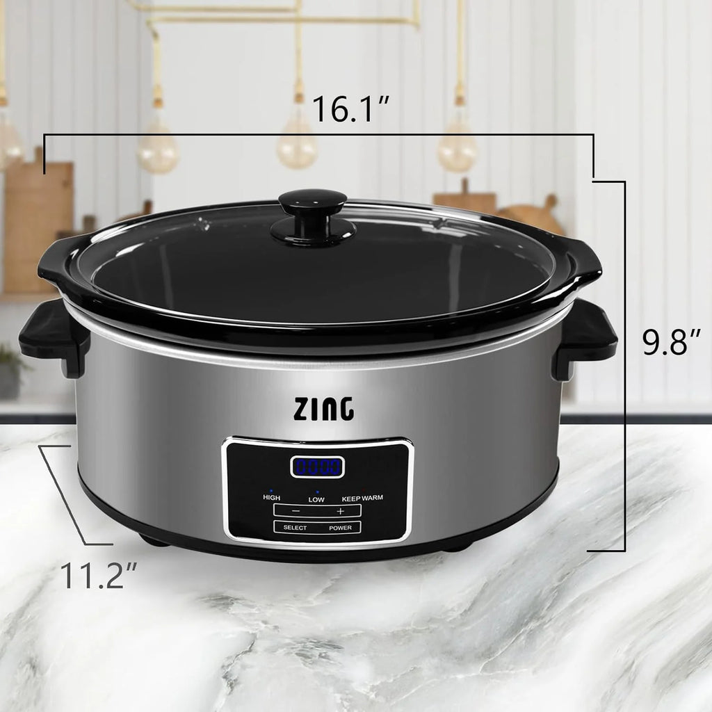 7-Quart Programmable Slow Cooker With Keep Warm Setting, Digital Timer Q357458