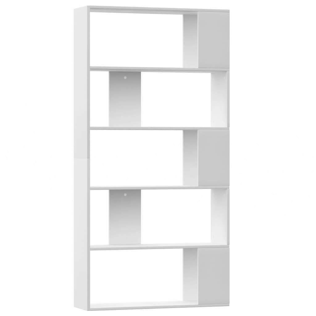 White and Sonoma Oak Book Cabinet Room Divider Chipboard F760686