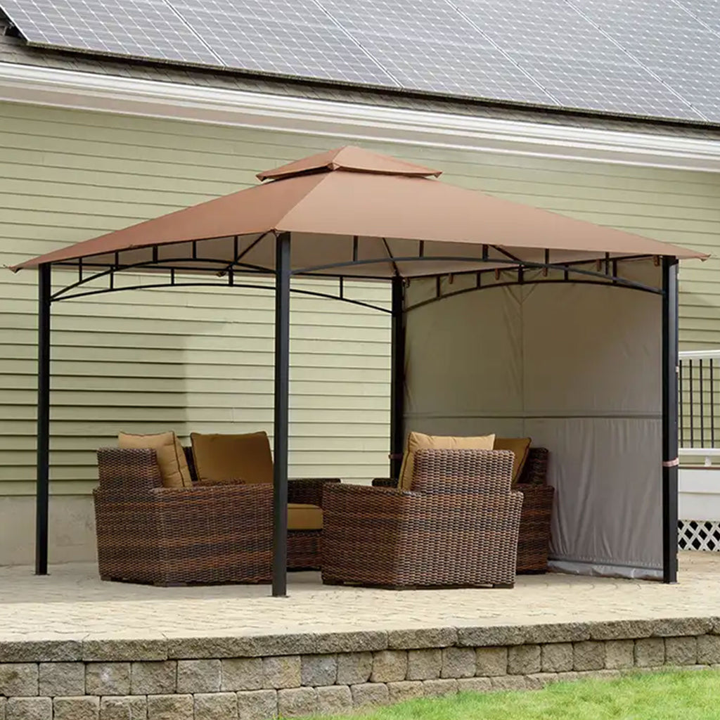 Redwood Gazebo with Retractable Awning B1681