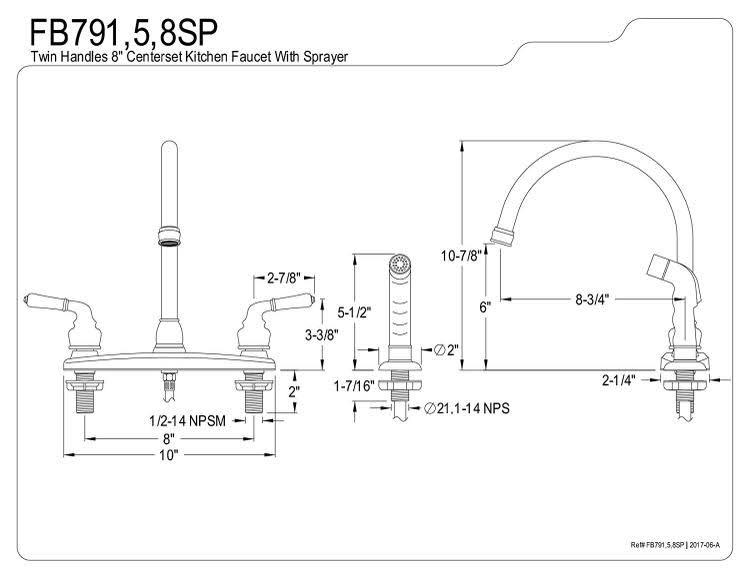 Oil Rubbed Bronze Centerset Kitchen Faucet Q542524