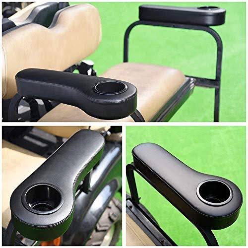 Black Golf Cart Rear Seat Kit with Cup Holder K65791