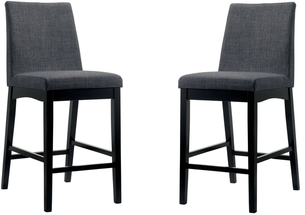Wire-Brushed Oak/Black Counter Height Chair (Set of 2) J143