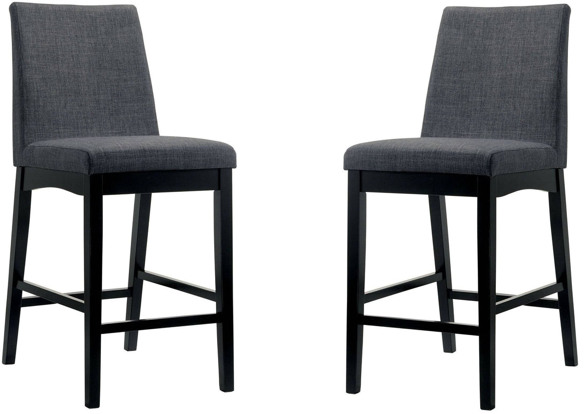 Wire-Brushed Oak/Black Counter Height Chair (Set of 2) J143