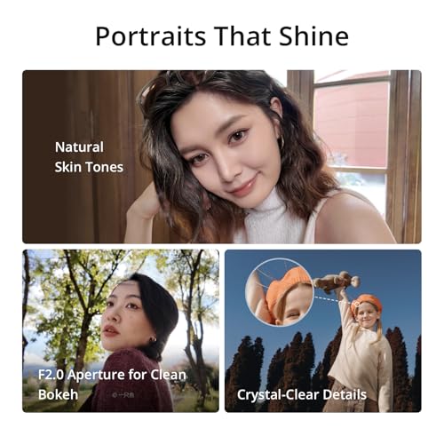 Vlogging Camera with 1'' CMOS & 4K/120fps Video, 3-Axis Stabilization, 2" Rotatable Touchscreen J81740