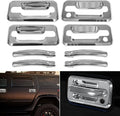 Chrome Door Handle Cover Trims Bezel with Key Hole Pack of 2 C6540