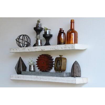 2 Piece Solid Wood Floating Shelf N10418