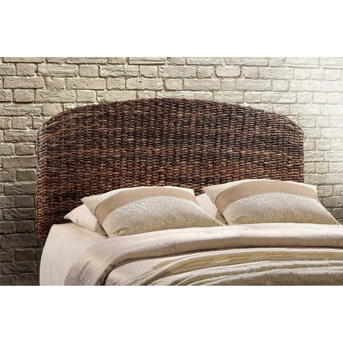 Queen Size Handwoven Banana Leaf Headboard S486