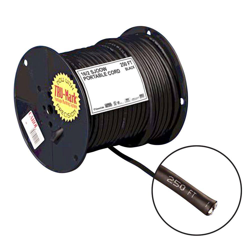250 ft. 16/2 Black Portable Power Cord B1346