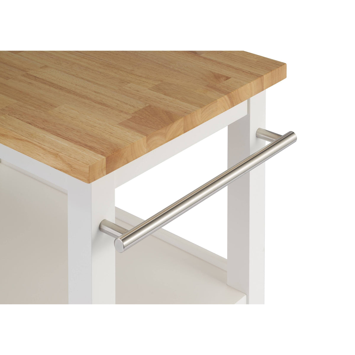 White Wood Kitchen Cart Y7884