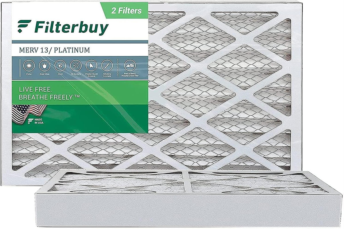 16x25x4 MERV 13 Pleated Air Filter (2-Pack) Z25878